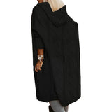 Textured Hooded Longline Jacket