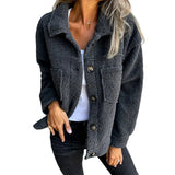 Solid Color Sherpa Jacket