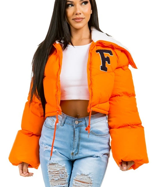 WOMEN FASHION PUFFER FUZZY TRDDY JACKET