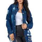 SEXY DENIM JACKET DRESS