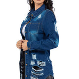 SEXY DENIM JACKET DRESS