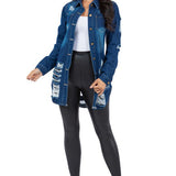 SEXY DENIM JACKET DRESS