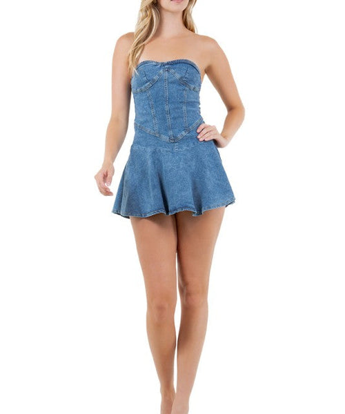 WOMEN FASHION DENIM DRESS