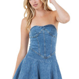WOMEN FASHION DENIM DRESS