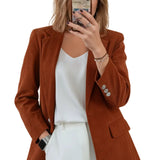 Women's Corduroy Blazer – Slim-Fit Elegant Workwear Jacket