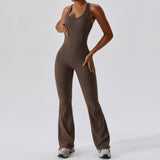 Women's Sleeveless Slim-Fit Long Pants Jumpsuit – Casual Sport Style