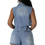 WOMEN FASHION DENIM ROMPERS
