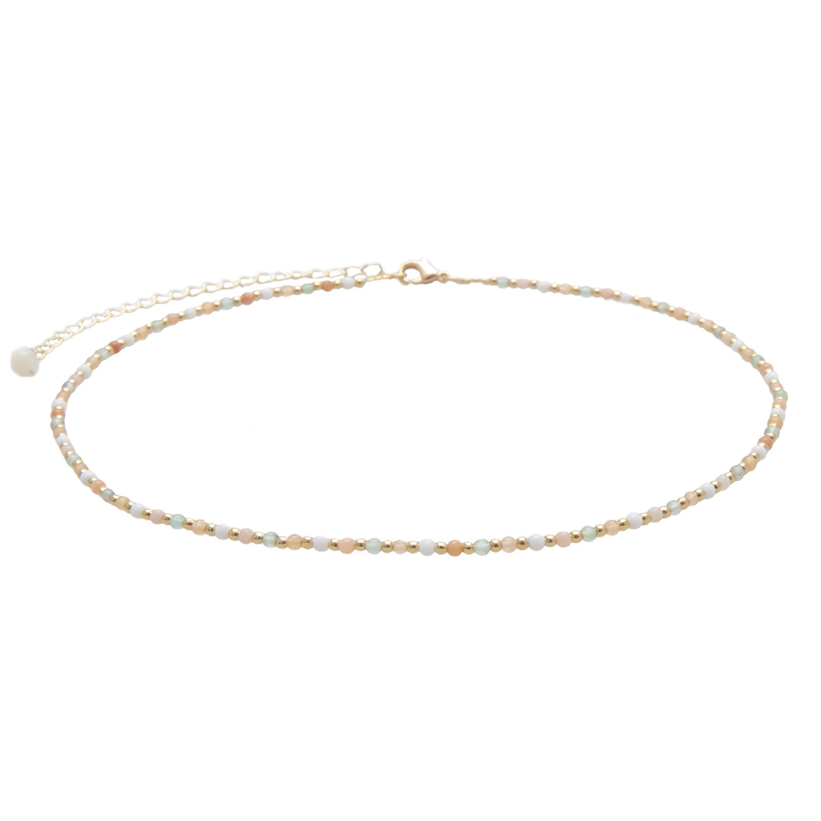 Good Fortune + Growth 2mm Metal Accent Healing Necklace
