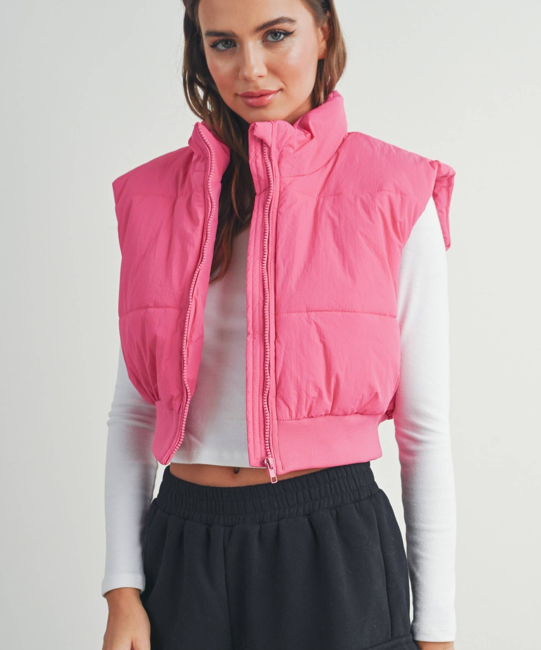 Crop Puffer Vest