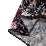 Brown Floral Print High Waist Maxi Skirt