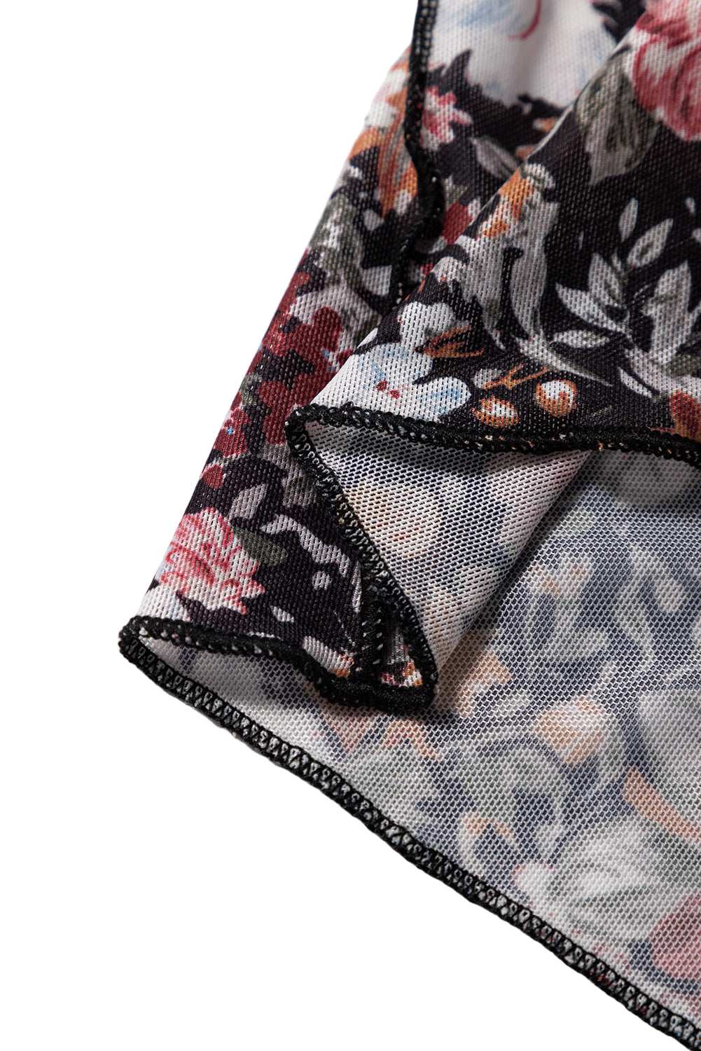 Brown Floral Print High Waist Maxi Skirt