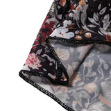 Brown Floral Print High Waist Maxi Skirt