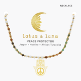 Peace Protector 2mm Metal Accent Healing  Necklace