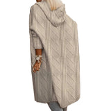 Textured Hooded Longline Jacket