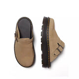 Women's Slide Mules - Suede Thick Sole Slippers Casual Women Clogs