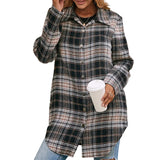 Loose Casual Lapel Plaid Shirt Jacket