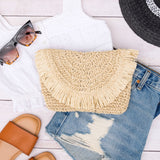 Frayed Fold Over Clutch