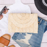 Foldover Straw Clutch