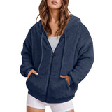 Long Zip-Up Hoodie – Soft Cotton Velvet, Oversized Fit