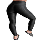 Black V Crossover High Waist Pocketed Leggings