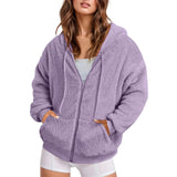 Long Zip-Up Hoodie – Soft Cotton Velvet, Oversized Fit