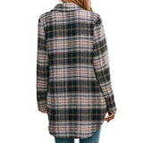 Loose Casual Lapel Plaid Shirt Jacket