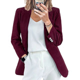Women's Corduroy Blazer – Slim-Fit Elegant Workwear Jacket