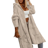 Textured Hooded Longline Jacket