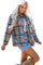 Orange Plaid Print Loose Vintage Shirt