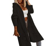 Textured Hooded Longline Jacket