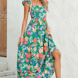 Floral Ruffle Tiered Maxi Dress
