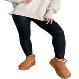 Black V Crossover High Waist Pocketed Leggings