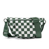 Olivia Nylon Check Foldover Crossbody