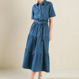 ABSOLUTE EDGE DENIM MIDI DRESS