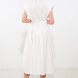 DEEPER CONNECTION WOVEN MIDI DRESS