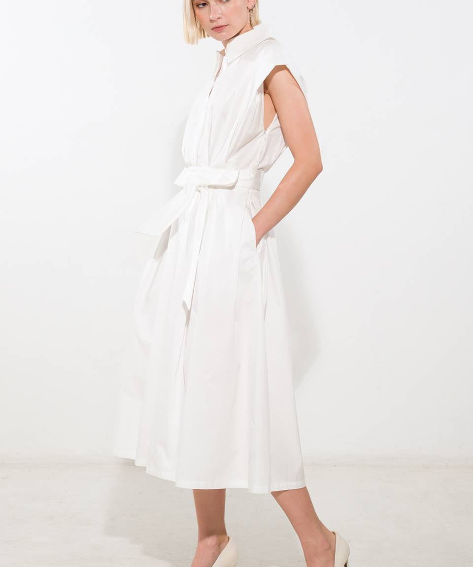 DEEPER CONNECTION WOVEN MIDI DRESS