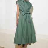 DEEPER CONNECTION WOVEN MIDI DRESS