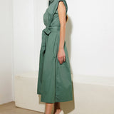 DEEPER CONNECTION WOVEN MIDI DRESS