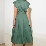 DEEPER CONNECTION WOVEN MIDI DRESS