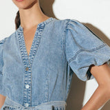 BAREFORM LIGHT DENIM MIDI DRESS