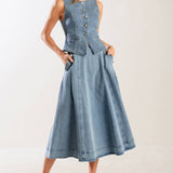 AT FIRST GLANCE DENIM VEST