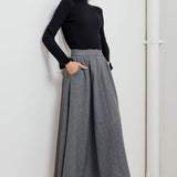 TIMELESS LOOK WOVEN MIDI CIRCLE SKIRT