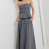 TIMELESS LOOK WOVEN MIDI CIRCLE SKIRT