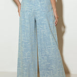 AIRY ROMANCE WIDE LEG DENIM PANTS