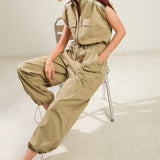 WAVE OF ELEGANCE WOVEN JUMPSUIT