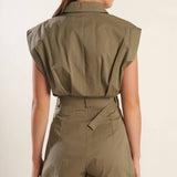 HEART OF A WOMAN WOVEN ROMPER