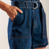 A LITTLE BIT OF THIS DENIM ROMPER
