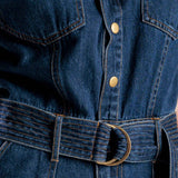 A LITTLE BIT OF THIS DENIM ROMPER