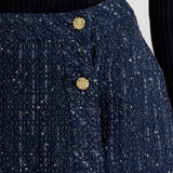 PARISIAN NAVY TWEED SKORT