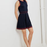 BERRY STRIPE SWEATER MINI DRESS